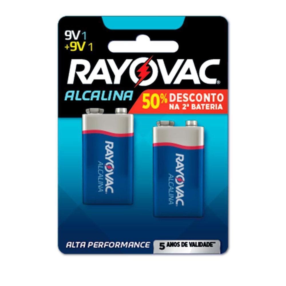 Bateria Alcalina 9V Com 2 20985