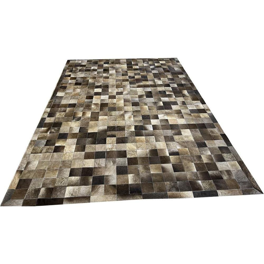 Tapete De Couro Cinza Natural Escuro 2,00X3,00 C/B Pç10X10