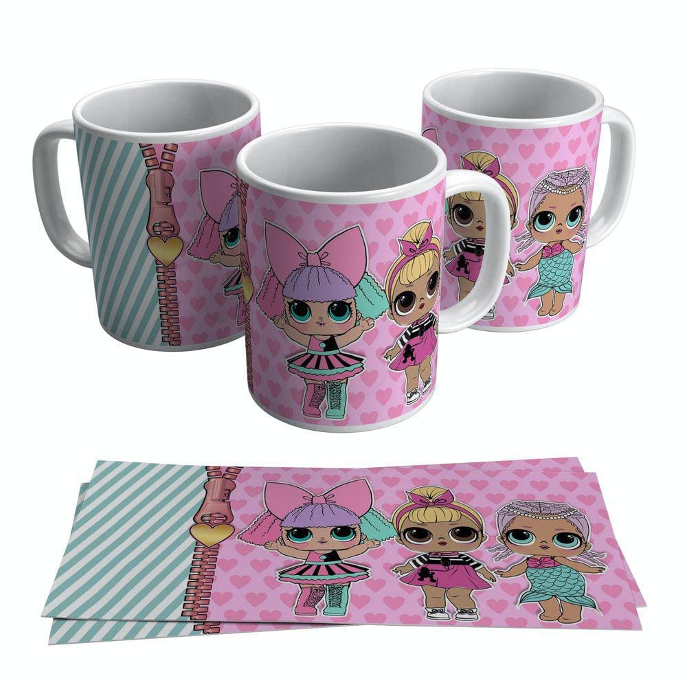 Caneca Boneca Surprise Briquedo 325ml