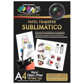 Papel Sublimático A4 100 Folhas 100 Gramas Off Paper