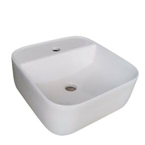Cuba Sobrepor De Cerâmica Para Banheiro/Lavabo 38X38X14 Cm