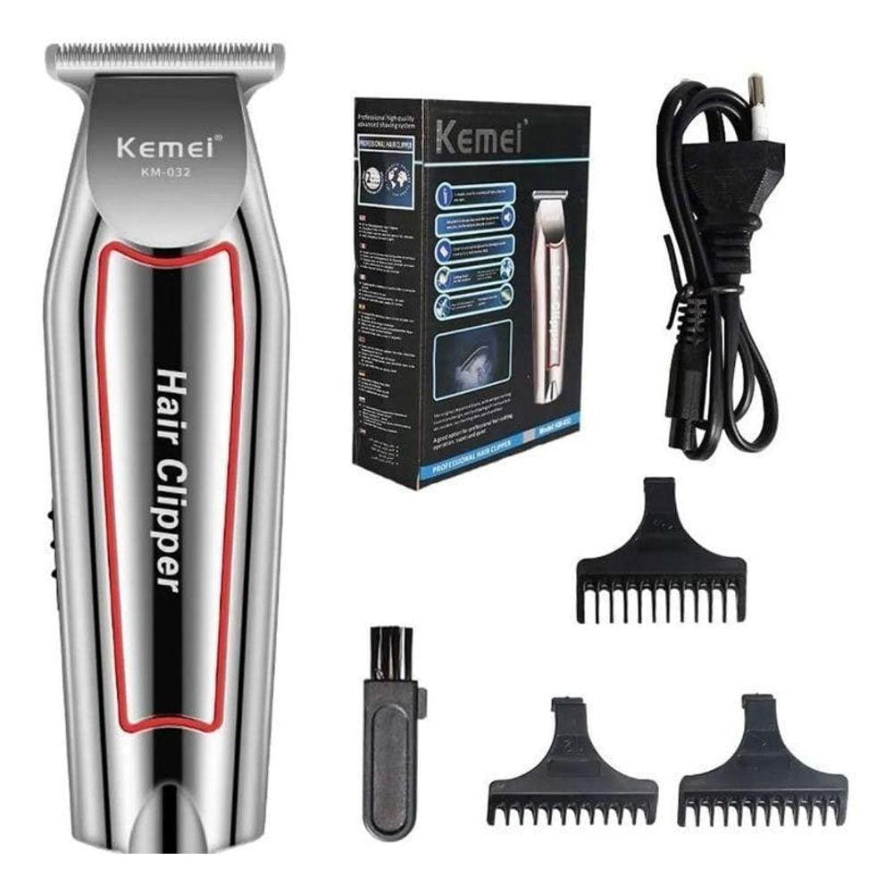 Maquina De Acabamento Corte Cabelo Barba Sem Fio Kemei 032