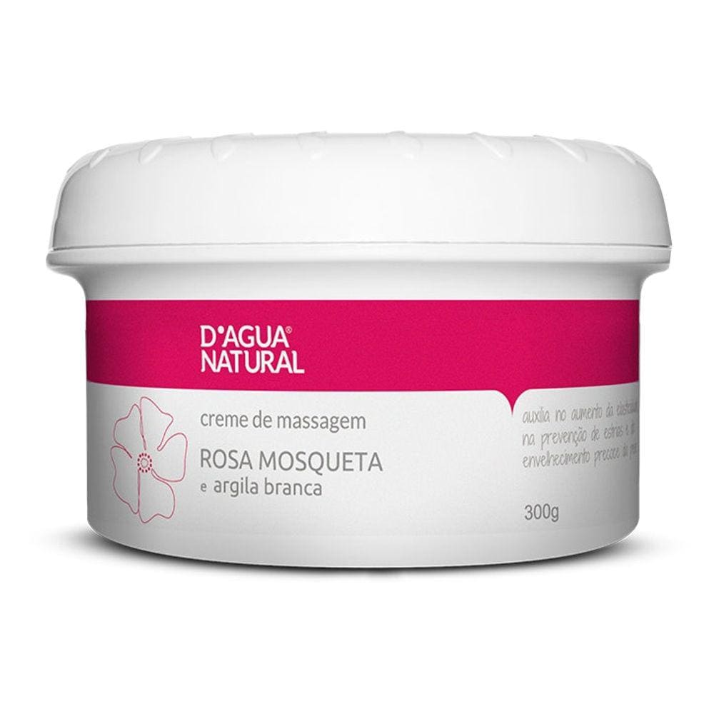 Creme de Massagem Rosa Mosqueta e Argila Branca 300g