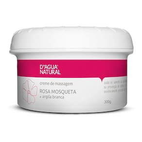 Creme de Massagem Rosa Mosqueta e Argila Branca 300g