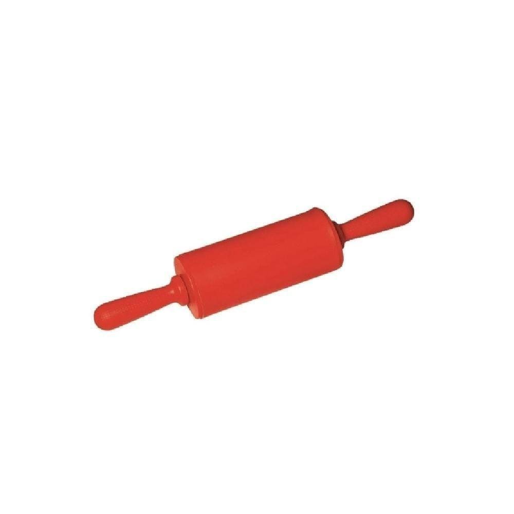 Rolo Giratório Para Massa Antiaderente Vermelho