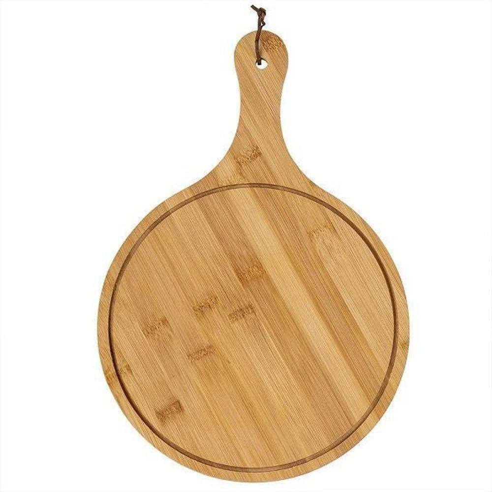Tábua Gourmet Redonda 26Cm Em Bambu Ecokitchen - Mimo Style