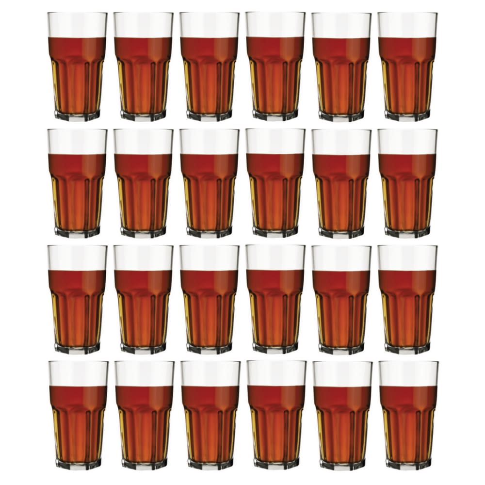 Copo Redondo Bristol Vidro Transparente 410ml Nadir - 24Un