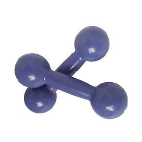 Halteres Emborrachado Peso 3Kg Lilas.