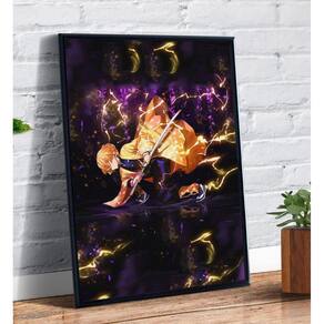 Quadro Anime Demon Slayer Desenho Com Moldura G01 em Promoção na Americanas