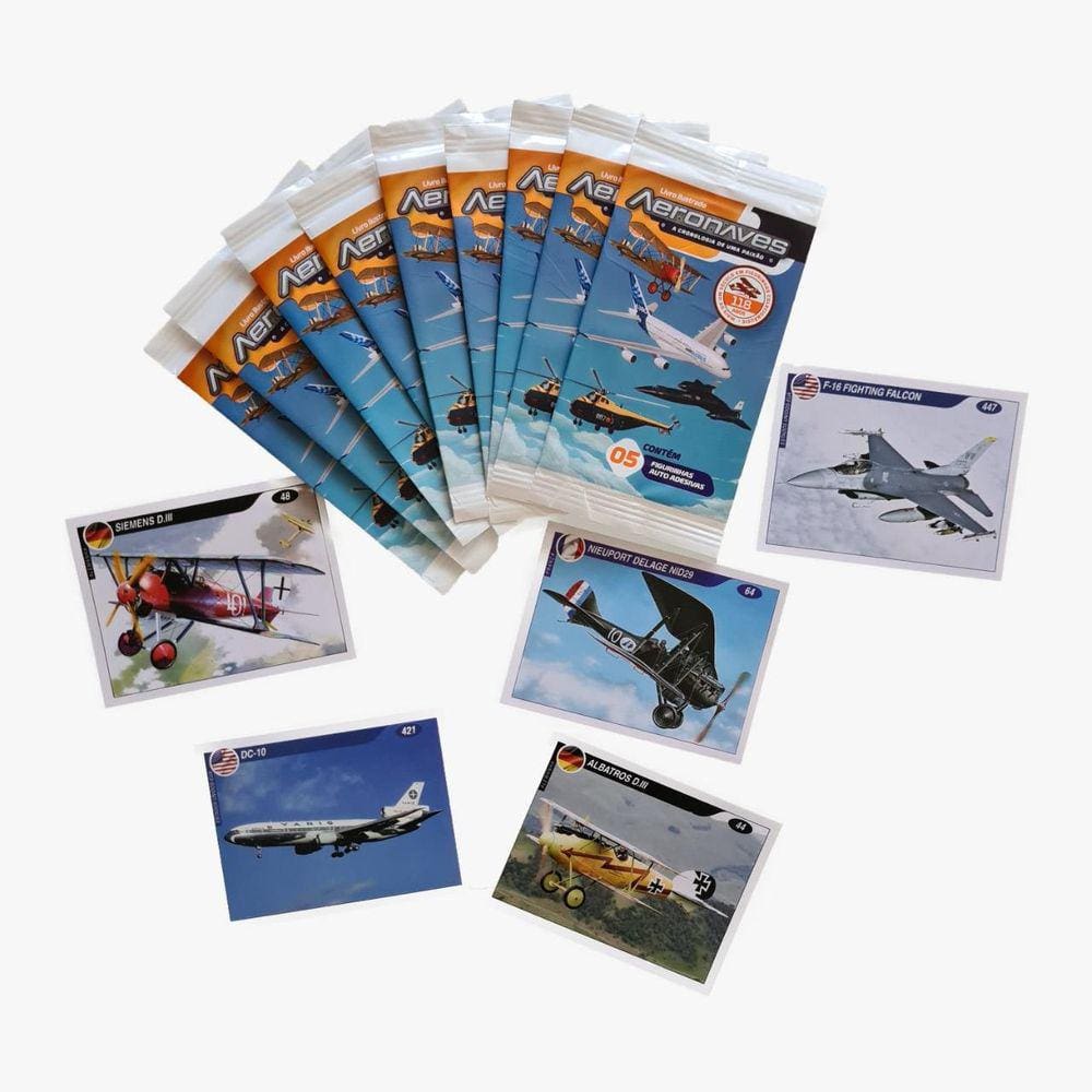Kit De Figurinhas Da Aviação - 100 Figurinhas (20 Pacotes)