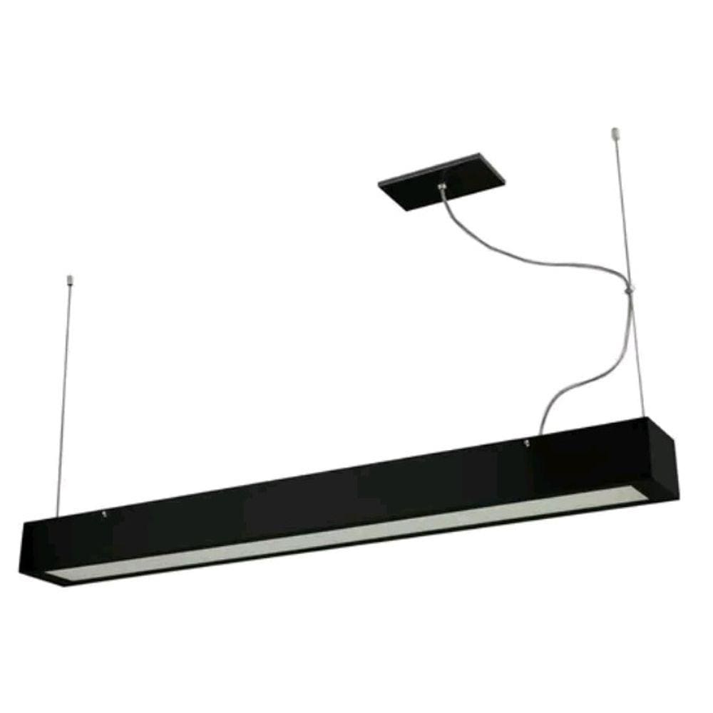 Impacto Pendente para 2 Lâmpadas 125x10X6cm Preto TBP-02/PT