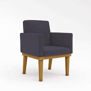 Cadeira Com Base Mesa De Estudos Poltrona Cinza