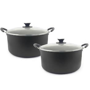 Kit 2 Caçarolas Grande Dona Chefa Anti Aderente 24Cm E 26Cm