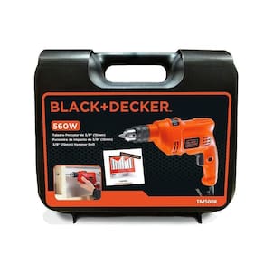 Black E Decker Furadeira Impacto 3/8 560W Maleta C/ 9 Brocas 220V