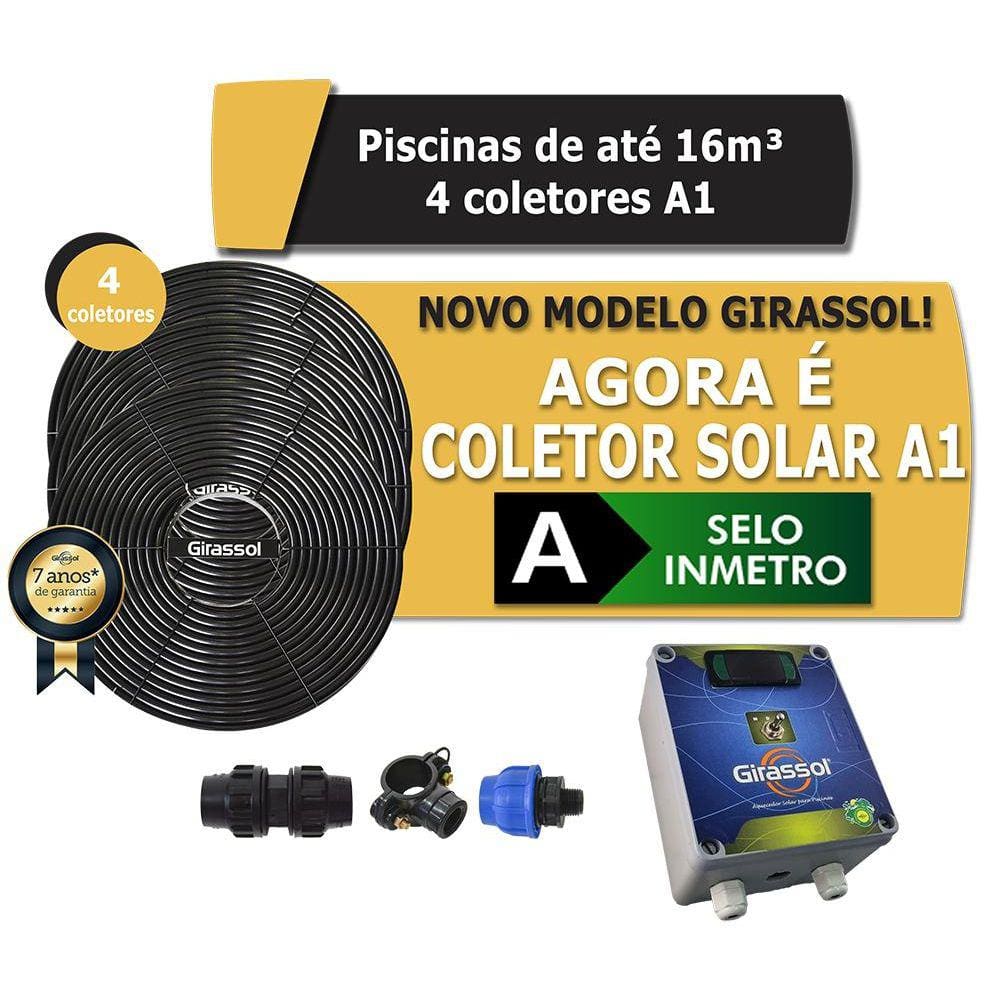 Aquecedor Solar Piscina 16.000l 4xa1 Painel G600 Girassol A1