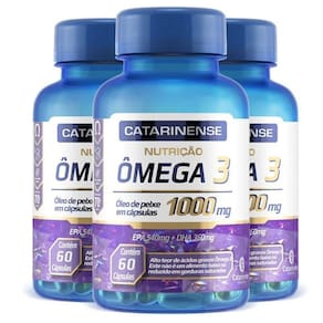 Kit 3 ômega 3 Epa 540mg Dha 360mg Catarinense 60 Cápsulas