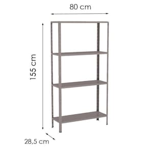 Estante Aço 4 Prateleiras Eaf006 Cinza