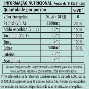 Vision+a Luteína E Zeaxantina 60 Cápsulas 280mg Apisnutri