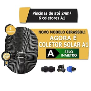 Aquecedor Solar Piscinas Até 24.000l 6 Placas A1 - Girassol
