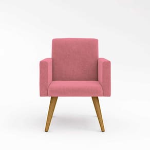 Cadeira Decorativa Para Quarto – Balaqui Decor Cor:rosa