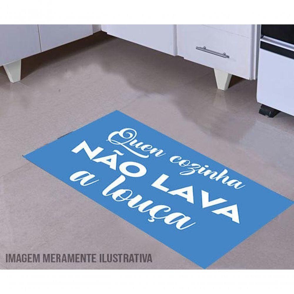 Tapete Para Cozinha Quem Cozinha Não Lava A Louça 60X40Cm