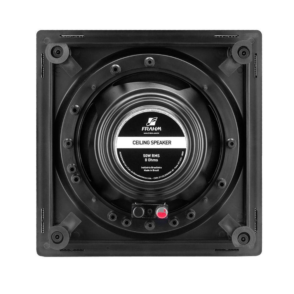 Arandela sem Borda FRAHM 6” 50W Quadrada Preta