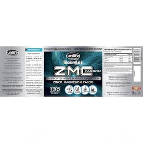 Zmc Carbon Cálcio, Zinco E Magnésio 120Caps Unilife