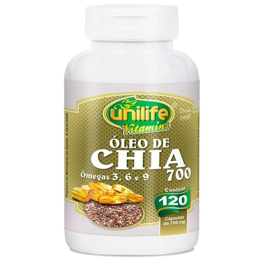 Kit 5 Óleo De Chia 120 Cápsulas Unilife