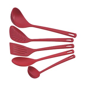 Jogo de Utensílios Tramontina Vermelho em Nylon 5 Peças Tramontina