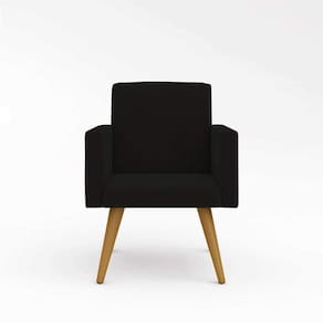 Cadeira Decorativa Para Quarto – Balaqui Decor Cor:preta