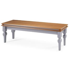 Banco De Madeira Manchester M52052 Largura 190cm Cinza