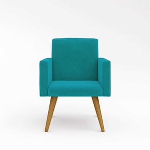 Cadeira Decorativa Para Quarto – Balaqui Decor Cor:azul Turquesa