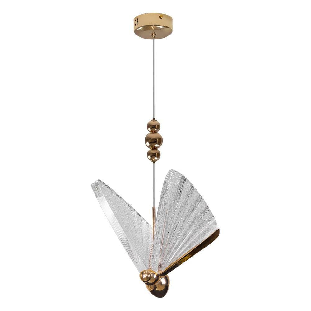 Pendente Borboleta Dourado 6W 3000k DCD00251 Sindora ST2653