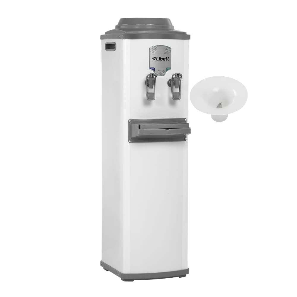 Bebedouro Refrigerado Compressor com Furador Galão Coluna Branco Libell