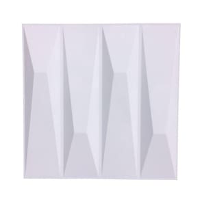 Placa Revestimento 3D Para Parede 50x50cm Ametista Ouro Fino Branco