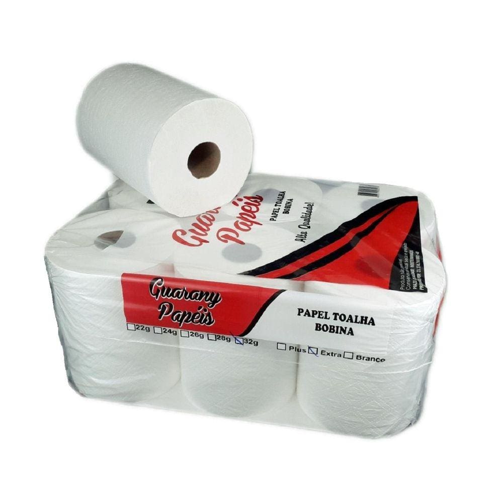 Papel Toalha Bobina Auto Corte 6 Rolos Com 200Metros Branco