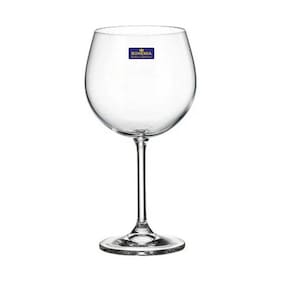 Jogo 6 Taças Cristal Bohemia Gin Titanium 570Ml