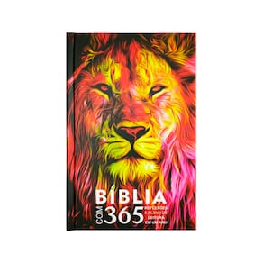 Bíblia Sagrada com 365 Reflexões e Plano de Leitura | Capa Dura | Leão Fogo