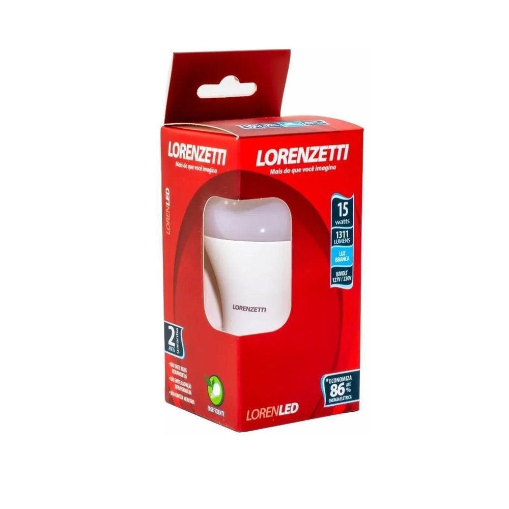 Lâmpada Led Bulbo 12W Bivolt E27 6500K Branca Lorenzetti