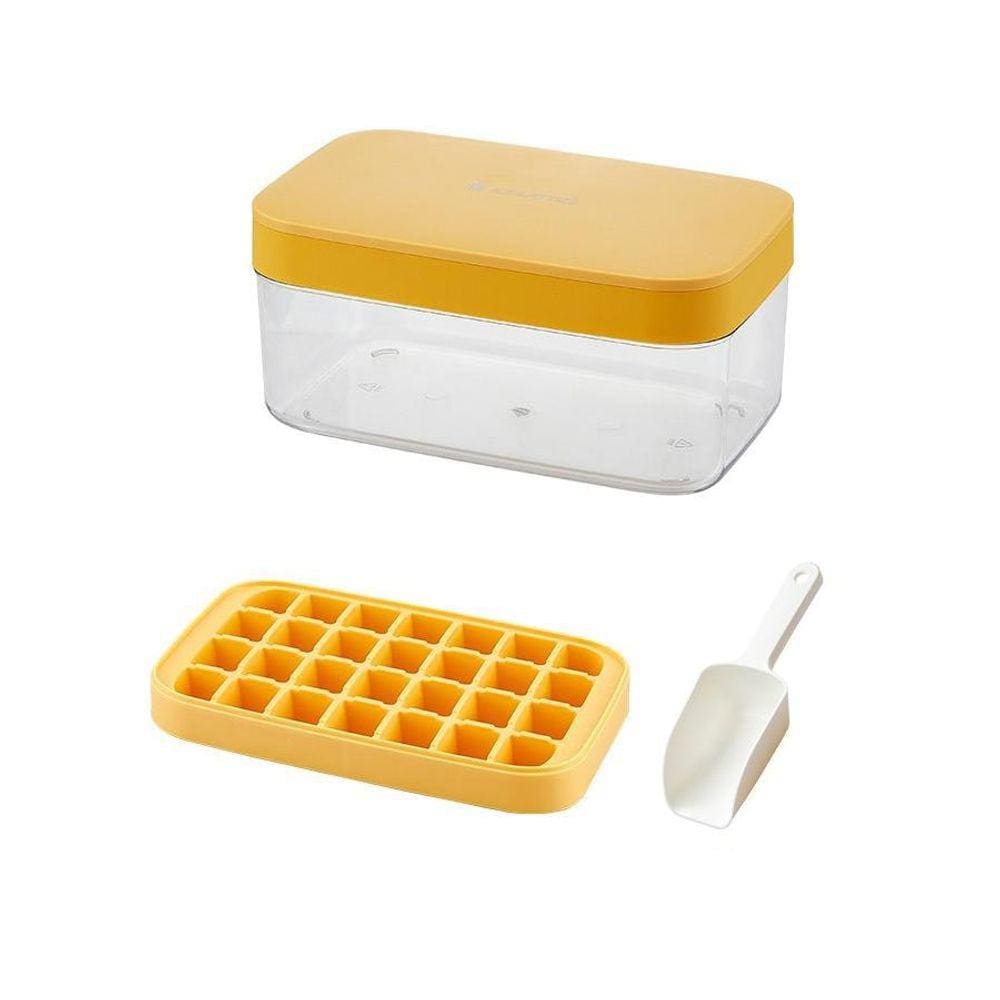 Bandeja De Silicone Cubos De Gelo Com Tampa E Caixa