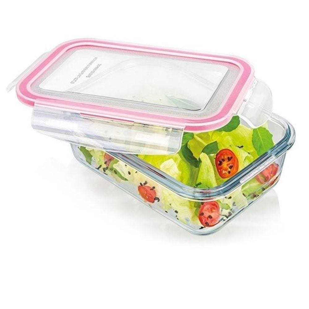 Pote Retangular De Vidro 800Ml Sanremo - Cód. 5941
