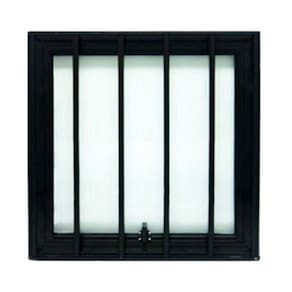 Janela Maxiar De Banheiro Com Grade 50X50 Preto