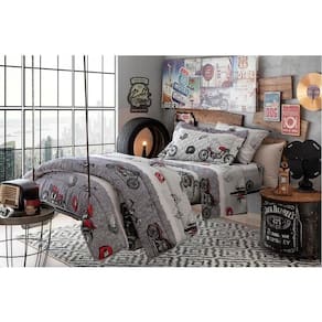 Jogo De Cama Duplo 3 Peças Solteiro Rider Happy Day Sultan