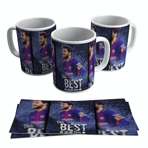 Caneca Messi The Best Of All Time Barcelona Argentina 325ml