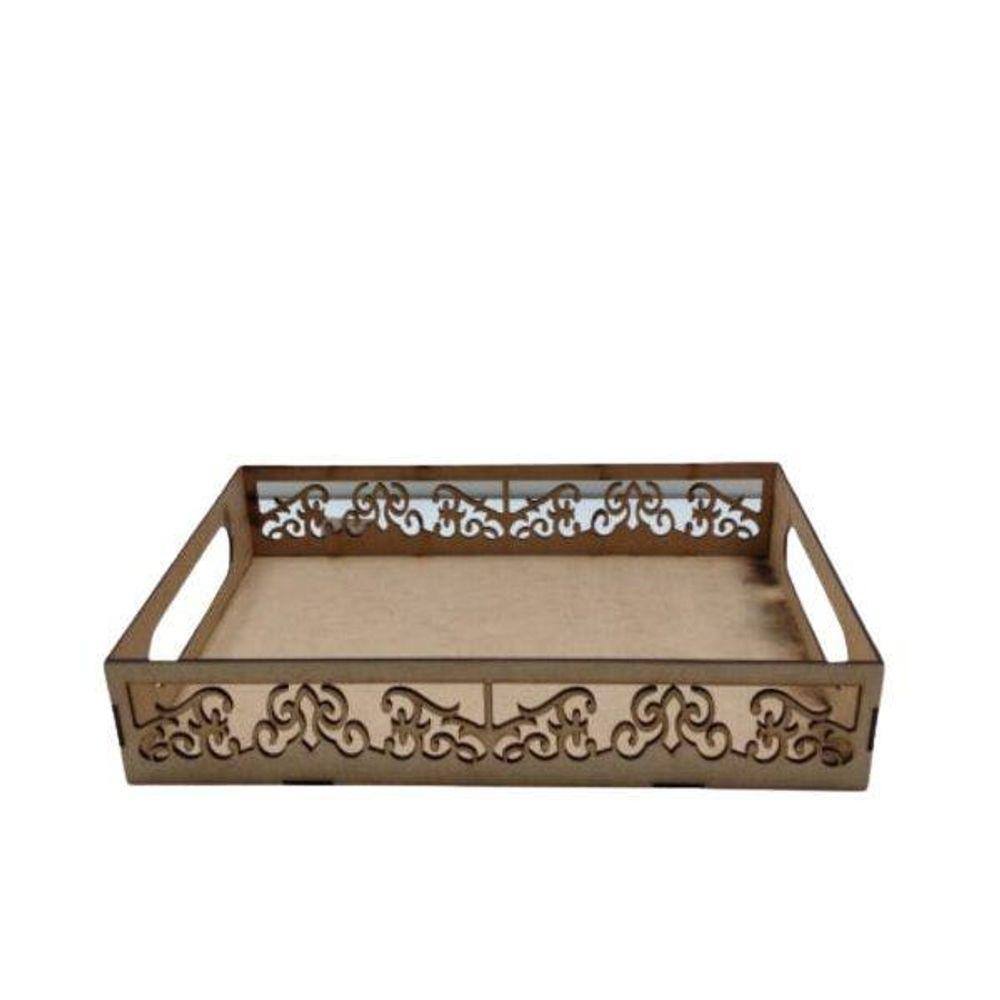 Bandeja Arabesco Quadrada - Mdf
