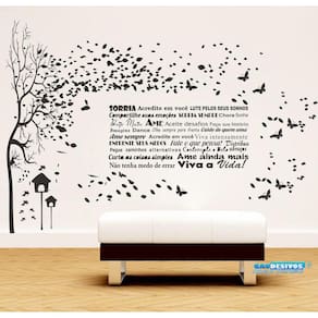 Adesivo Decorativo De Parede Árvore E Sorria Motivacional