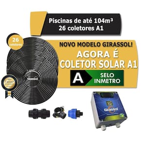 Aquecedor Solar Piscina 104.000l 26x Painel G600 Girassol A1