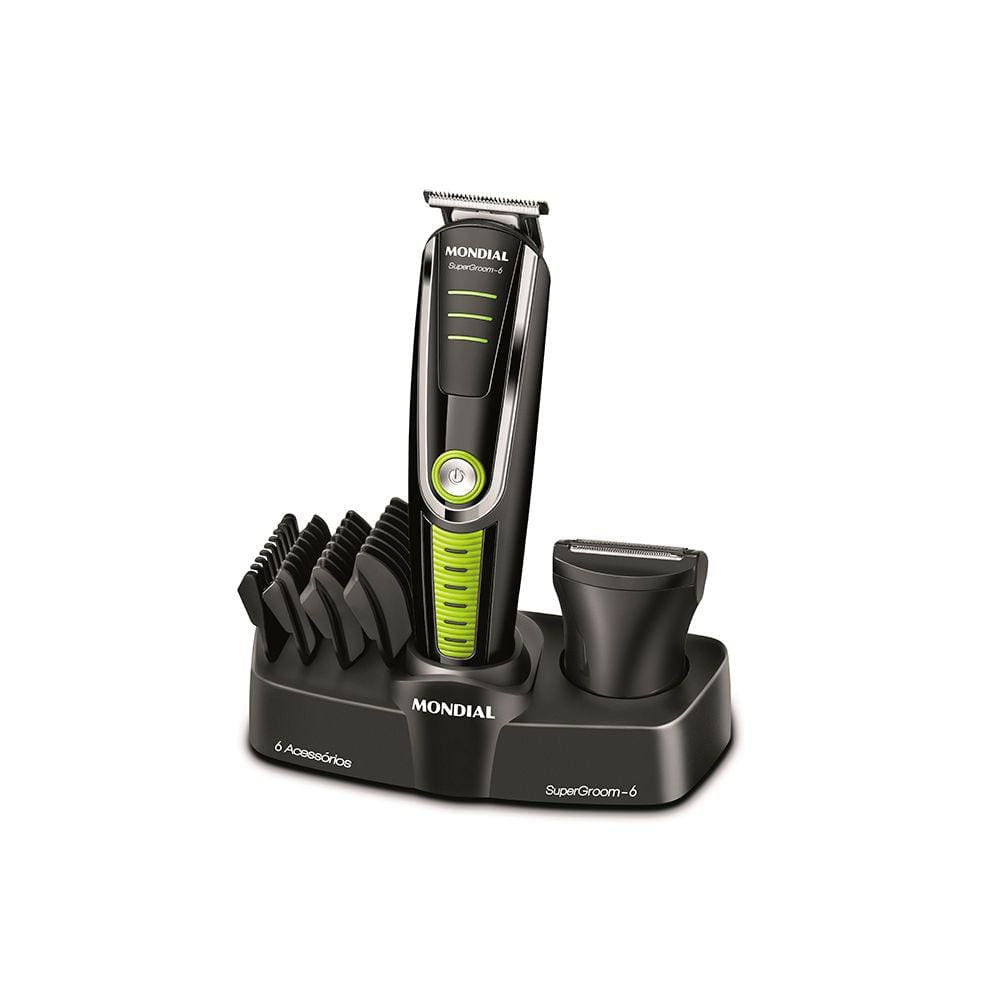 Aparador De Pelos Barbeador Mondial Super Groom 6 Em 1