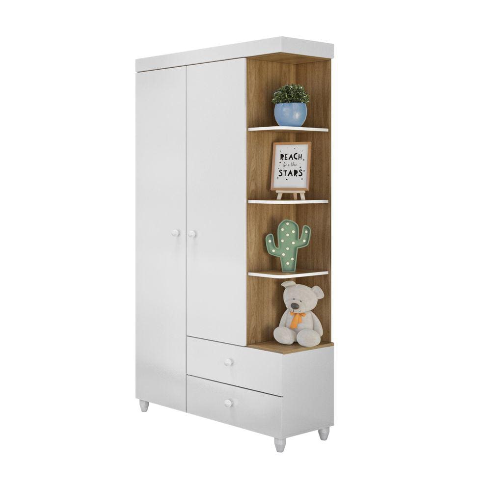 Guarda Roupa Infantil New Fofura Nature Branco