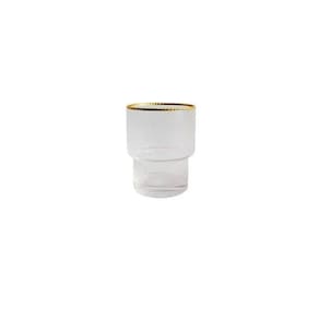 Jogo 2 Copos Baixos Cristal Borda Dourada Lines 220 Ml Wolff